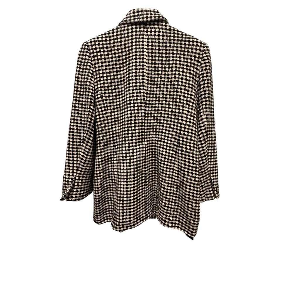 Vintage Liz Claiborne Womens Wool Houndstooth Blazer Size 12 Double Breasted - Picture 4 of 12